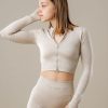 Collections SWY Brand | Lasting Seamless Zip Crop Shirt